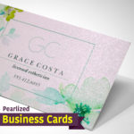 pearlized business cards