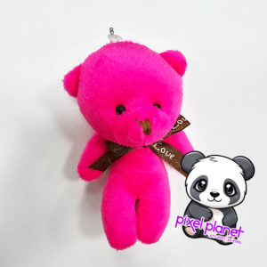 Teddy Bear Keychain Pink/Cream - Image 2