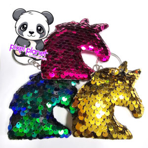 Sequin Unicorn Keychain - Image 1