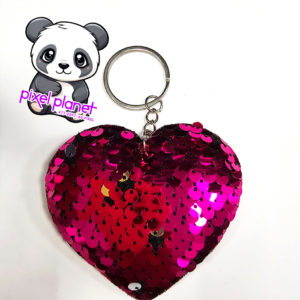 Sequin Heart Keychain - Image 3