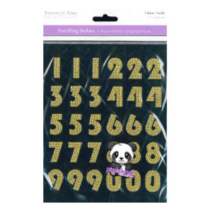 Font Bling Stickers Gold Numbers - Image 1