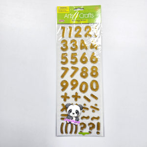 Glitter Number Stickers PF4434 Gold - Image 1