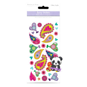 Paisley Hearts Stickers 322B - Image 1