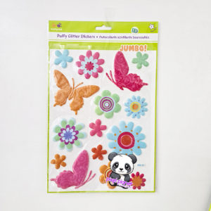 Puffy Glitter Stickers Flower - Image 1