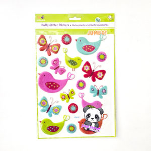 Puffy Glitter Stickers Bird - Image 1