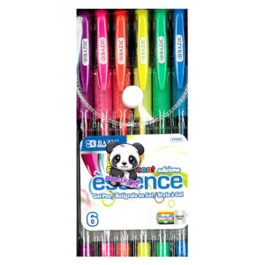 Bazic Flourescent Gel Pens 6ct - Image 1