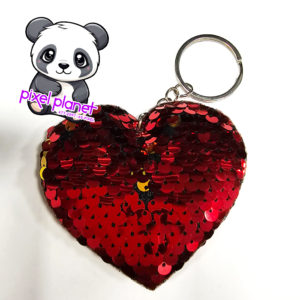 Sequin Heart Keychain - Image 2