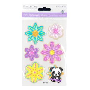 Puffy Embossed floral Stickers SS349F - Image 1