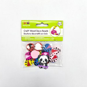 Craft Wood Deco Beads Ladybug - Image 1