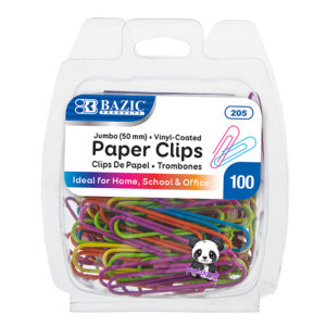 Bazic Paper Clips Coloured 205 Jumbo - Image 1