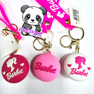 Circle Rubber Barbie Keychain - Image 1