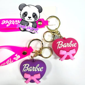 Barbie Heart Rubber Keychain - Image 1