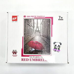 Red Umbrella Paris Puzzle 500pc puzzle - Image 1