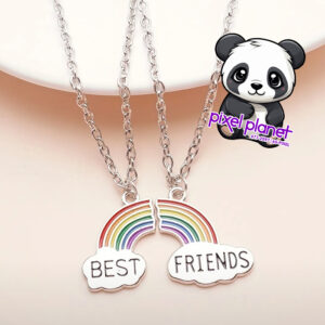 Friendship Pendant Rainbow Silver