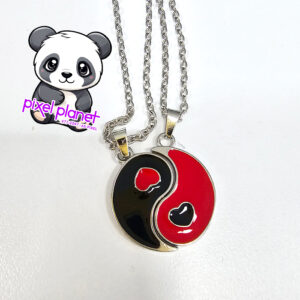 Friendship Pendants Red/Black Ying Yang