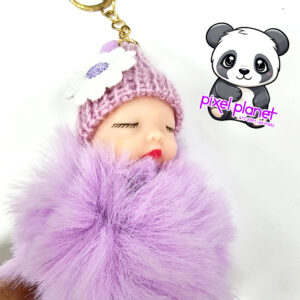 Cute Baby Fluffy Keychain - Image 4