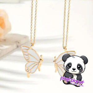 Friendship Pendants Butterfly White - Image 1