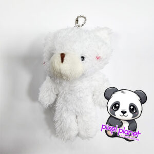 Fluffy Teddy Bear Keychain - Image 1