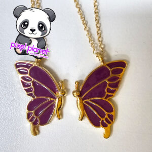 Friendship Pendants Purple Butterfly