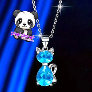 Cat Chain & Pendant Blue