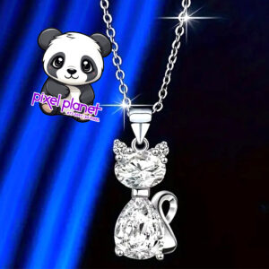Crystal Cat Chain & Pendant - Image 1