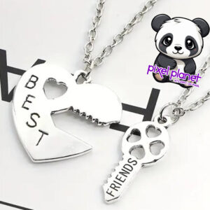 Friendship Pendants Heart & Key - Image 1