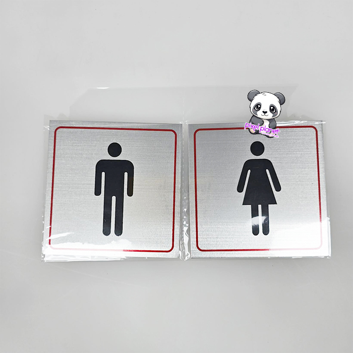Male / Female Silver Signs - Pixel Planet