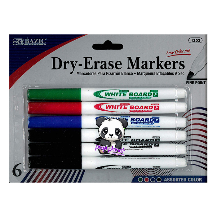 6 pk  Whiteboard Markers 1202